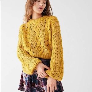 Yellow Knit Urban Outfitters Sweater
